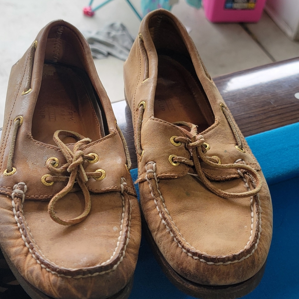 Sperry Brown Leather Boat Shoes